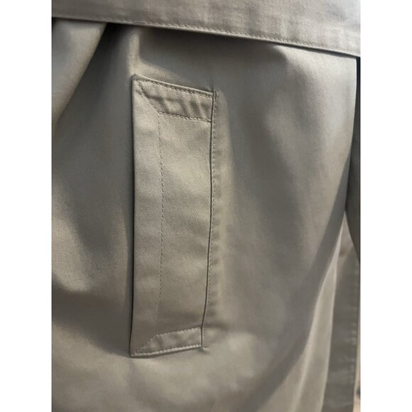 London Fog Trench Coat Women's Sz 14 Khaki Tan Hooded Long Mid Calf Vintage - Picture 7 of 16